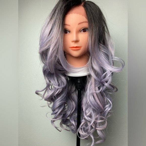 Ombré Purple Lace Front Wig - Picture 10 of 13
